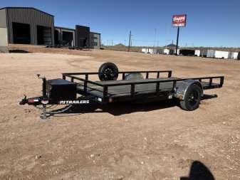New 2025 PJ 77"x14' Single Axle Utility Trailer - U7