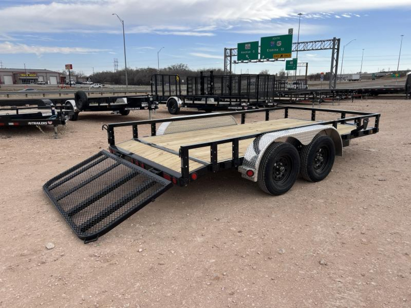 New 2025 PJ 77"x14' Tandem Axle Utility Trailer - UK