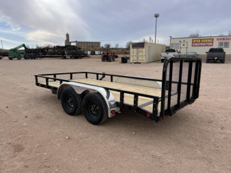 New 2025 PJ 77"x14' Tandem Axle Utility Trailer - UK