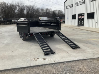 New 2025 Load Trail 83"x14' Tandem Low-Pro Dump w/ 24" Sides