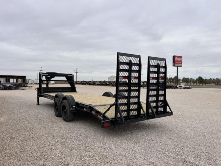 New 2025 PJ 83''x24' GN 8" I-Beam Equipment Trailer - EV