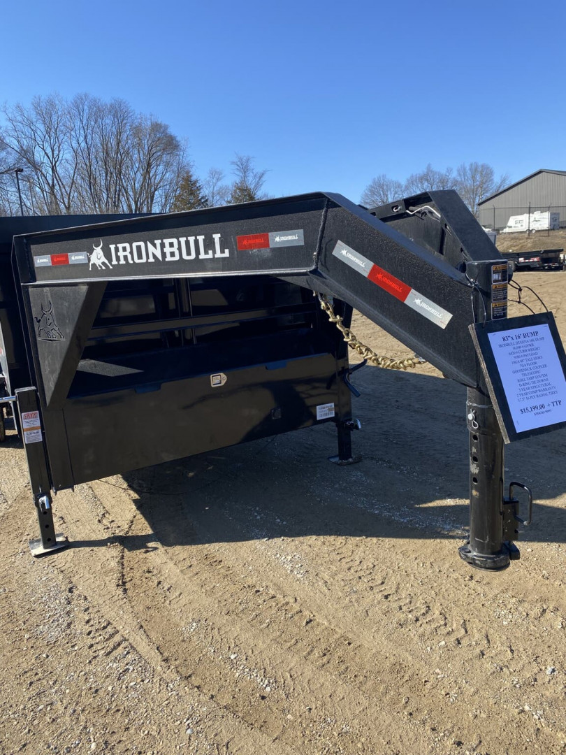 New IronBull 83" x 14' Gooseneck Dumps