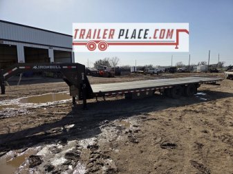 New 2025 IRON BULL FHG 32'x102  FLATBED TRAILER W/ HYDRAULIC DOVETAIL