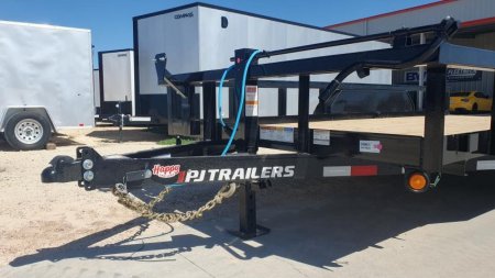New 2025 PJ 83''x16' BP Angle Pipetop Trailer - P8