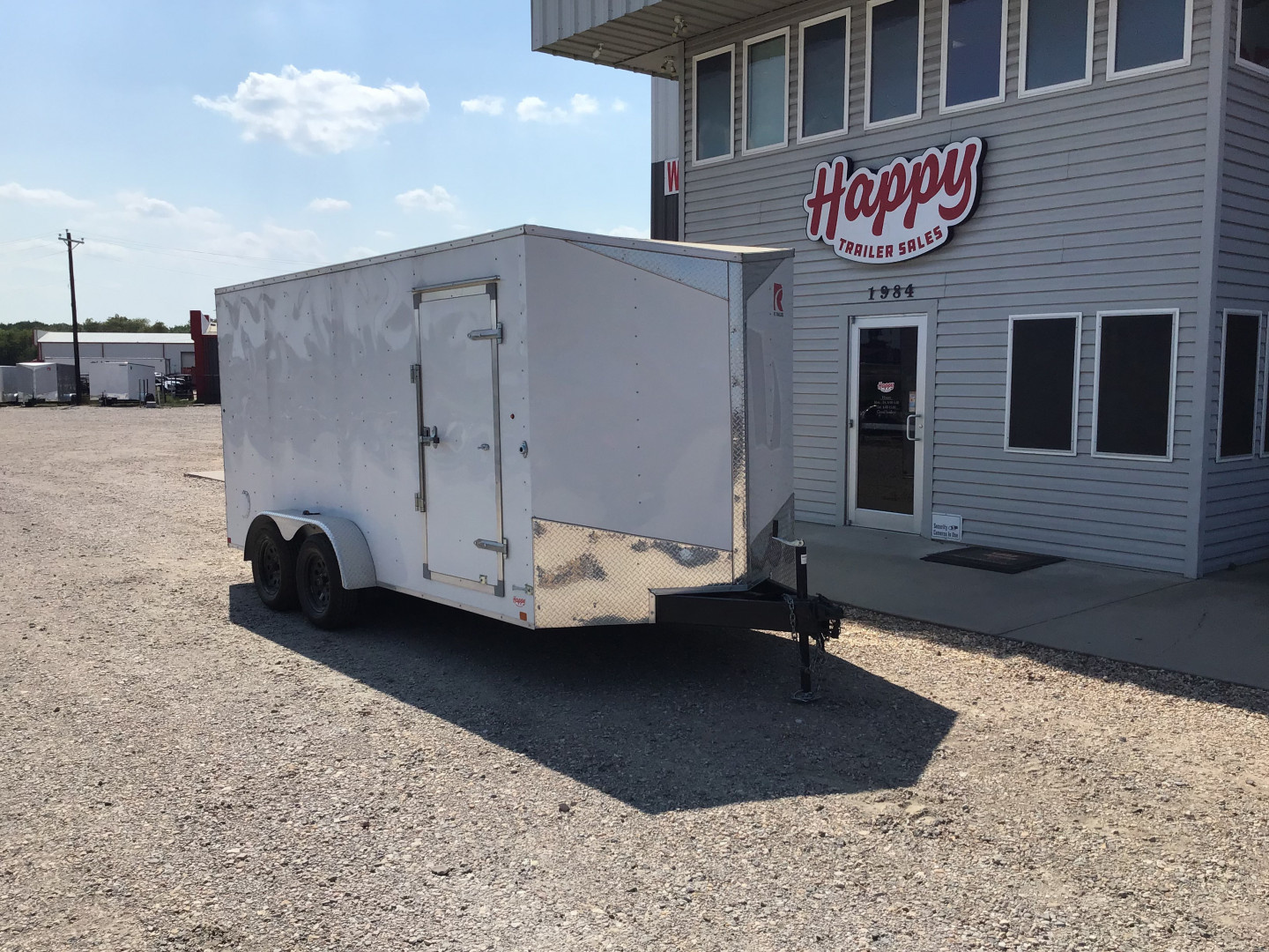 Used 2024 Carry-On 7'x16' V-Nose Enclosed Cargo Trailer - CGRCM