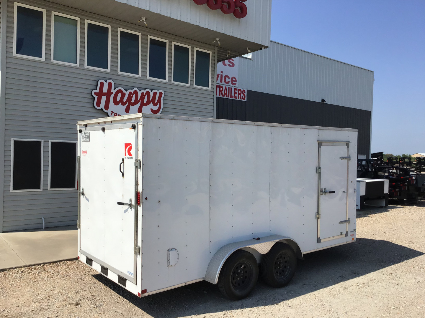 Used 2024 Carry-On 7'x16' V-Nose Enclosed Cargo Trailer - CGRCM