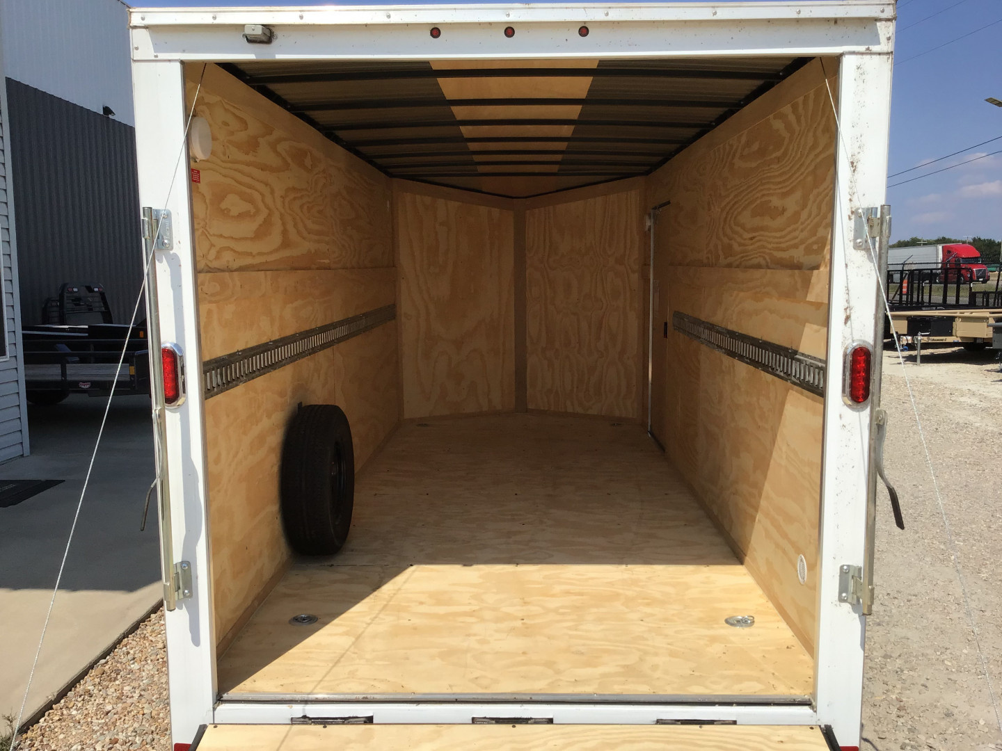 Used 2024 Carry-On 7'x16' V-Nose Enclosed Cargo Trailer - CGRCM