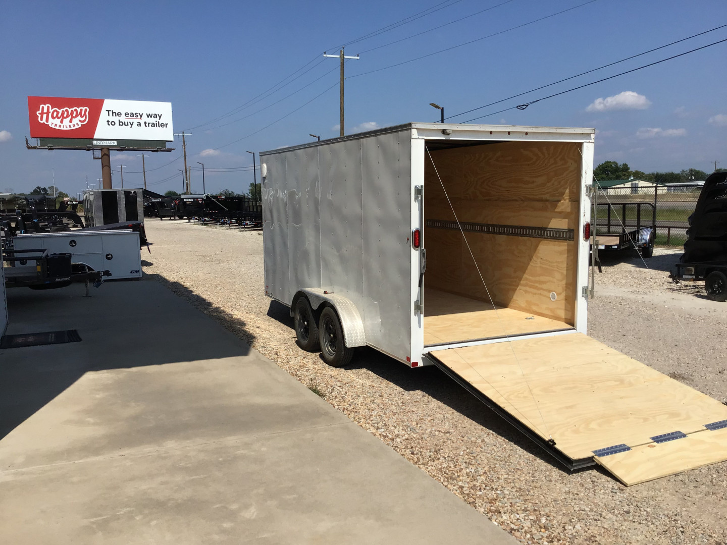Used 2024 Carry-On 7'x16' V-Nose Enclosed Cargo Trailer - CGRCM