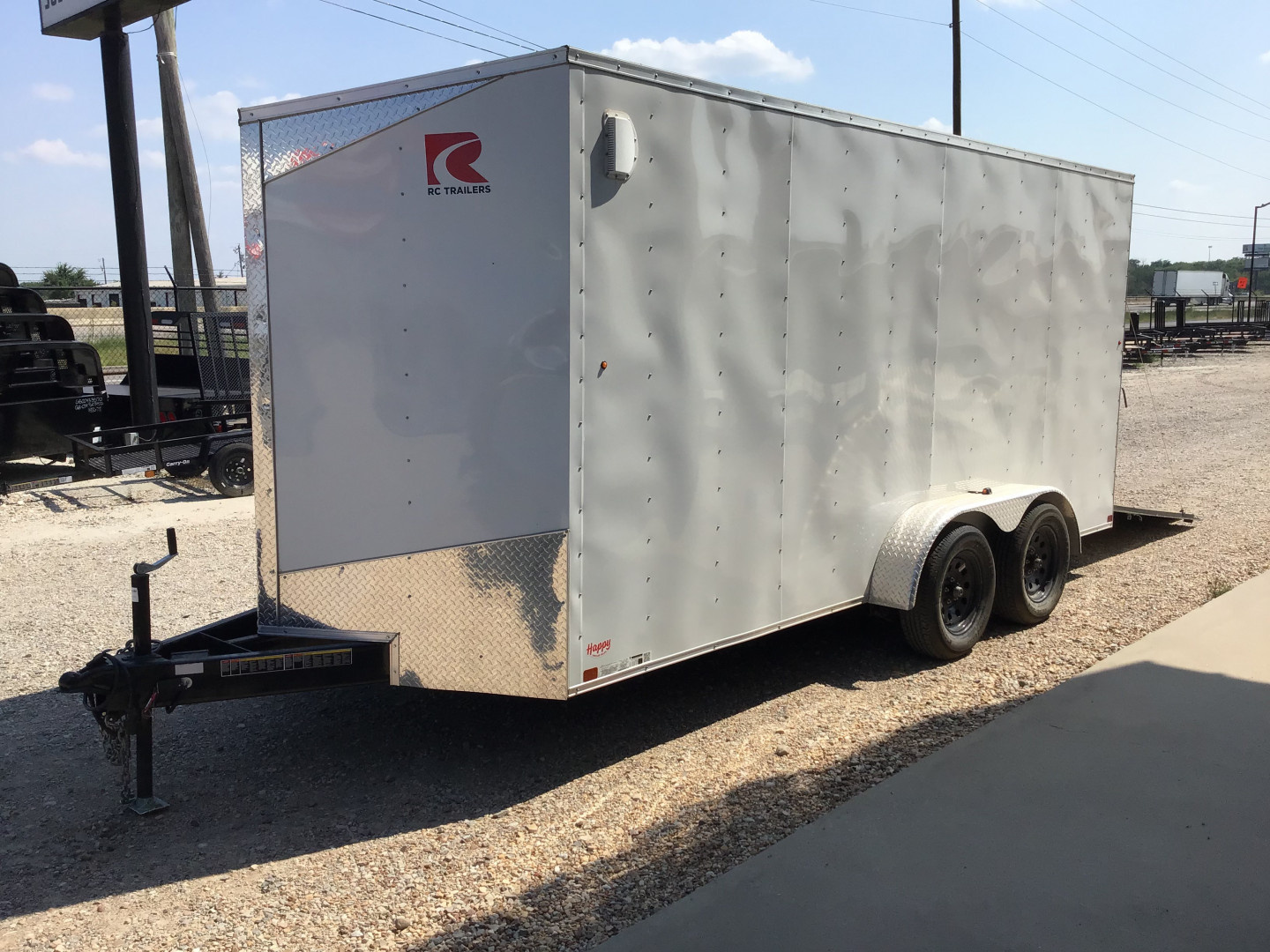 Used 2024 Carry-On 7'x16' V-Nose Enclosed Cargo Trailer - CGRCM