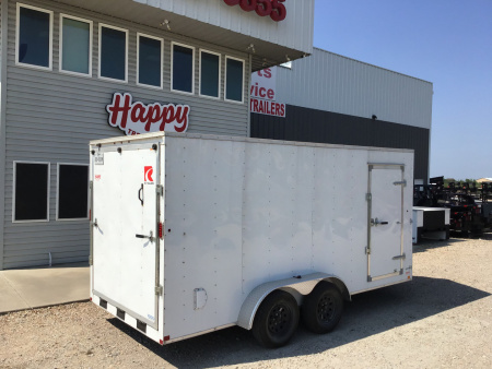 Used 2024 Carry-On 7'x16' V-Nose Enclosed Cargo Trailer - CGRCM