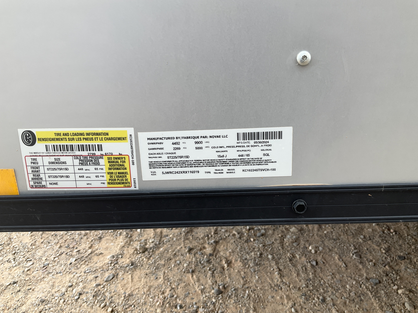 Used 2024 Compass 8.5x24' Enclosed Cargo Trailer - Indigo DLX