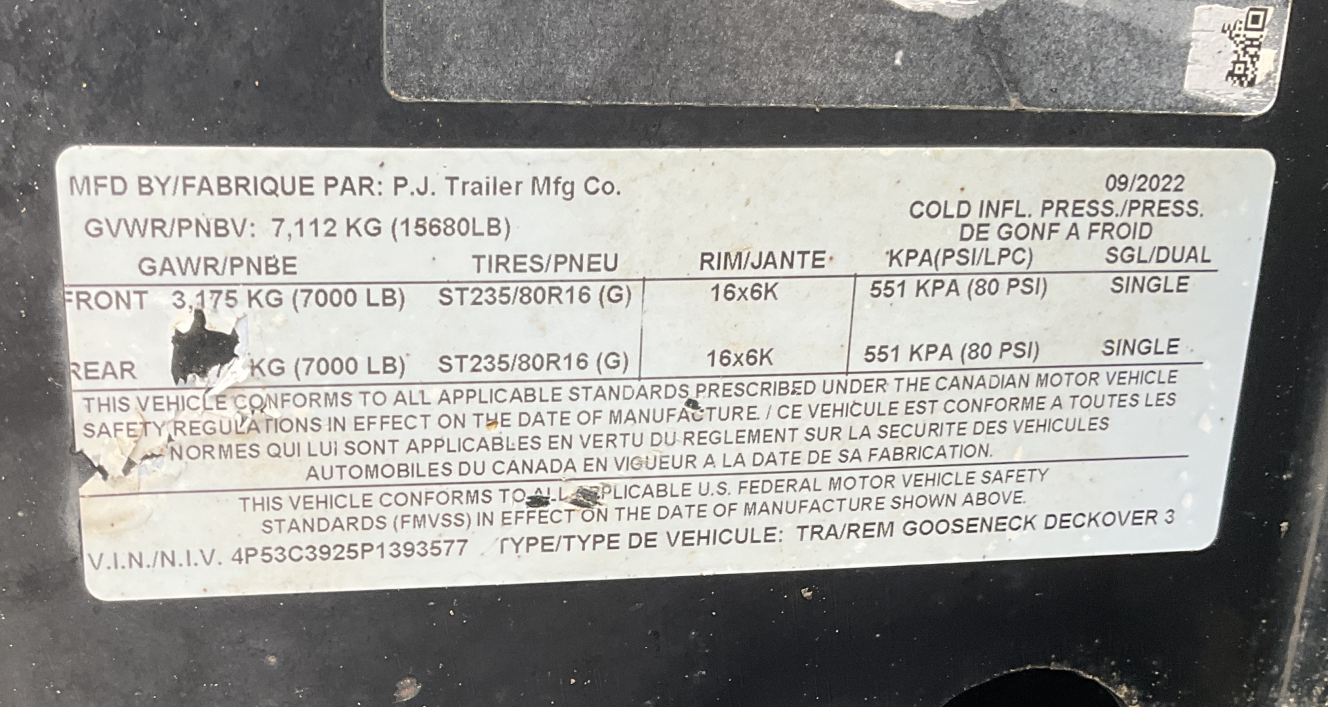 Used 2023 PJ 102"x30' F8 Deckover Trailer