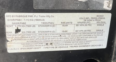 Used 2023 PJ 102"x30' F8 Deckover Trailer