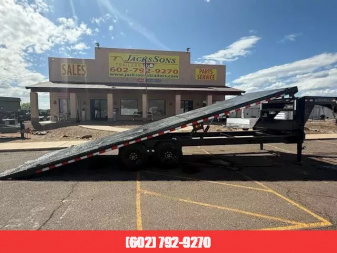 New 2026 Norstar 26x102 Ironbull Gooseneck, Steel Deck, Deckover Tilt, 14K GVWR Equipment Trailer