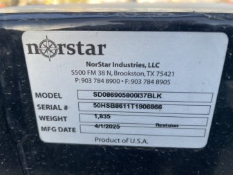New 2026 Norstar SD Truck Bed