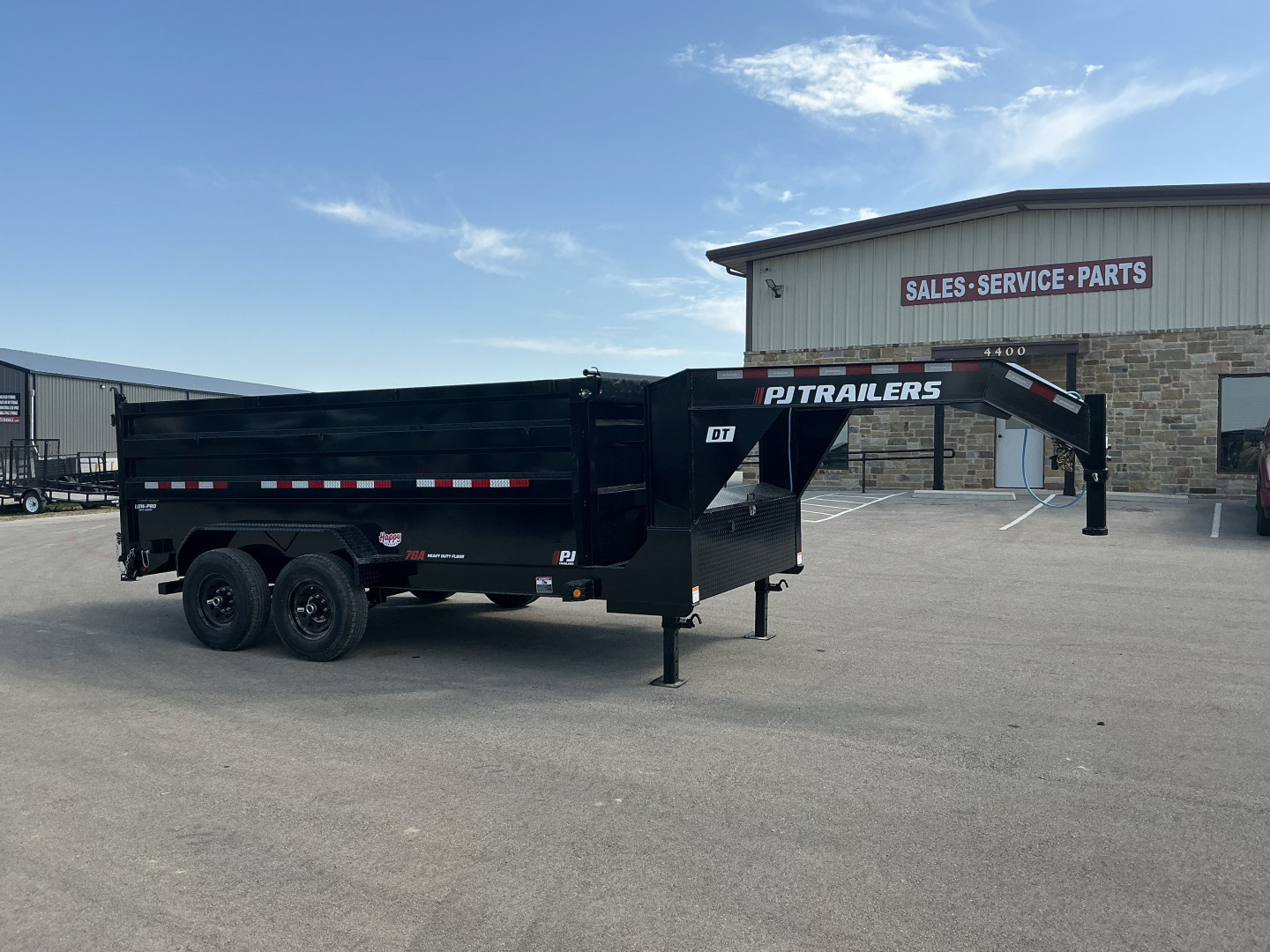 New 2025 PJ 83"x14' GN Tandem Axle Low Pro Telescopic Dump w/ 48" Sides - DT