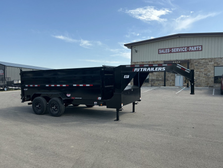 New 2025 PJ 83"x14' GN Tandem Axle Low Pro Telescopic Dump w/ 48" Sides - DT