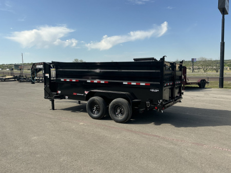New 2025 PJ 83"x14' GN Tandem Axle Low Pro Telescopic Dump w/ 48" Sides - DT