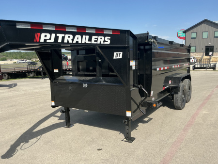 New 2025 PJ 83"x14' GN Tandem Axle Low Pro Telescopic Dump w/ 48" Sides - DT