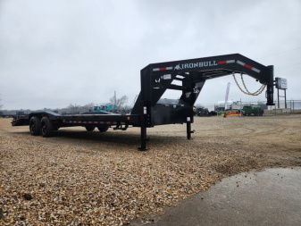 New 2026-Iron-Bull-Trailers-102”x28’-HD-Gooseneck-I-Beam-Equipment-Trailer-Black-1906954
