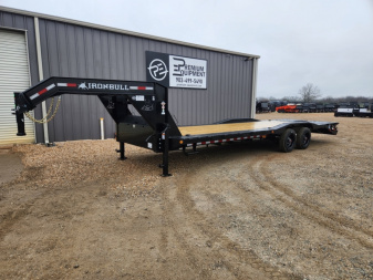 New 2026-Iron-Bull-Trailers-102”x28’-HD-Gooseneck-I-Beam-Equipment-Trailer-Black-1906954