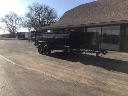 New 2024 PJ 83"x14' BP Tandem Axle Low Pro Telescopic Dump w/ 36" Sides - DT