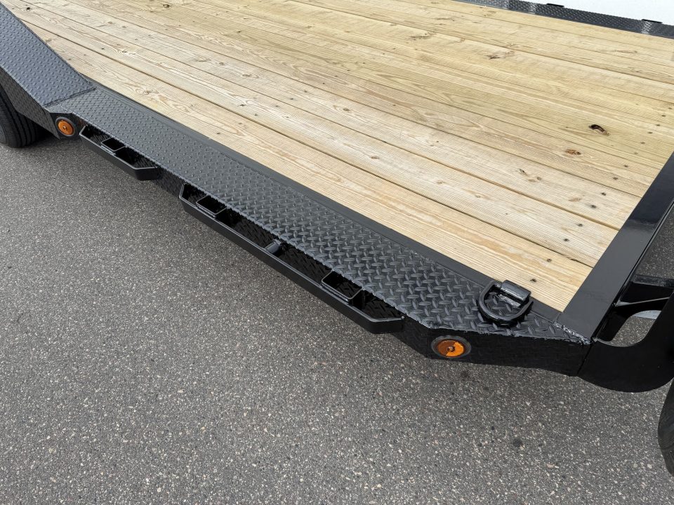 New 102x20 (17+3) 10K WIDE BODY EQUIPMENT TRAILER - BLACK