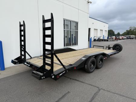 New 102x20 (17+3) 10K WIDE BODY EQUIPMENT TRAILER - BLACK