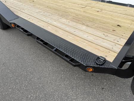 New 102x20 (17+3) 10K WIDE BODY EQUIPMENT TRAILER - BLACK