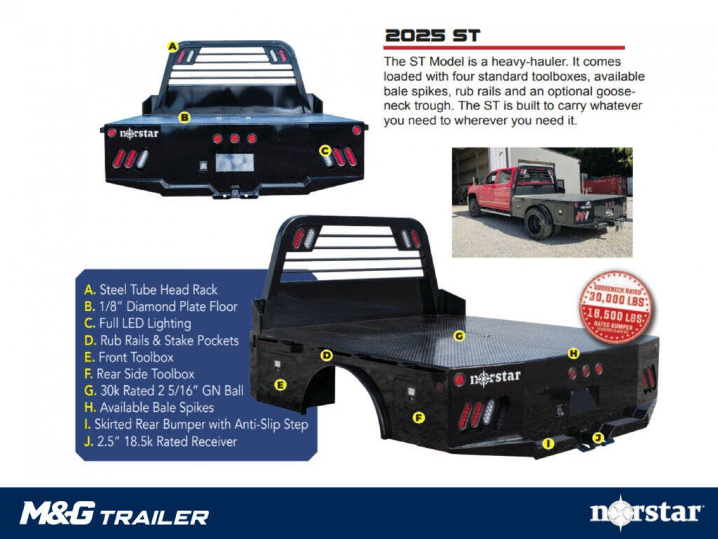 New 9'4" L X 97" W SKIRTED DIAMOND PLATE FLAT BED