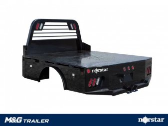 New 9'4  L X 97  W SKIRTED DIAMOND PLATE FLAT BED