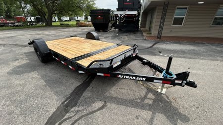 New 2025 PJ 81"x16' BP 5" Channel Single Axle HD Tilt - T1