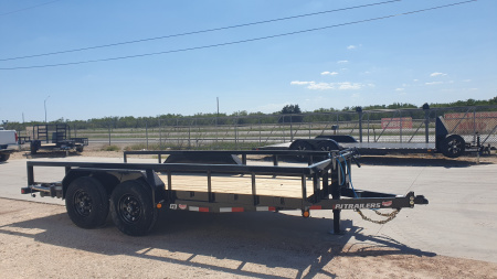2025 PJ 83''x16' BP Angle Pipetop Trailer - P8