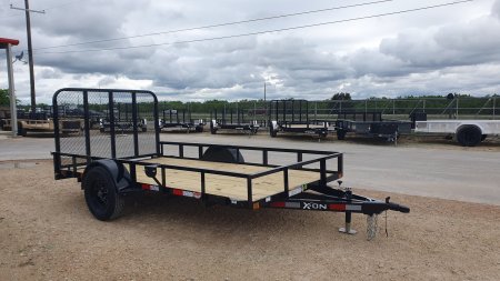New 2025 X-On 77"x12' Single Axle Utility Trailer - U2