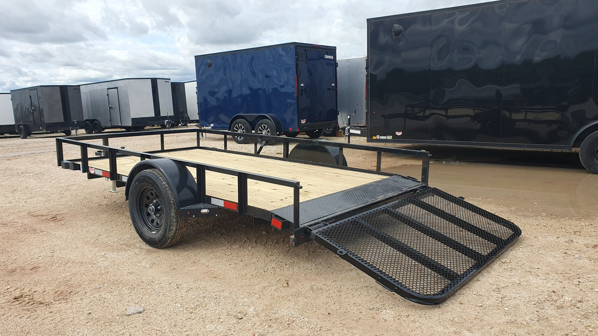 New 2025 X-On 77"x12' Single Axle Utility Trailer - U2