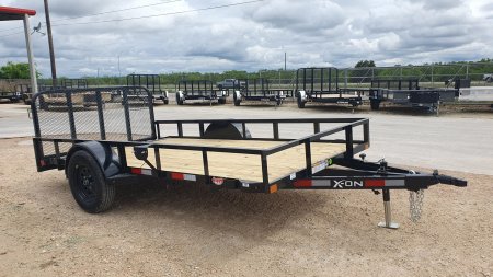 New 2025 X-On 77"x12' Single Axle Utility Trailer - U2