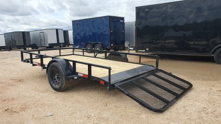 New 2025 X-On 77"x12' Single Axle Utility Trailer - U2