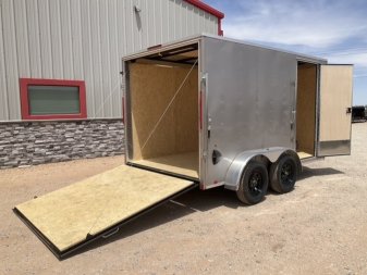 New 2025 Compass 7'x12' Enclosed Cargo Trailer - Indigo DLX