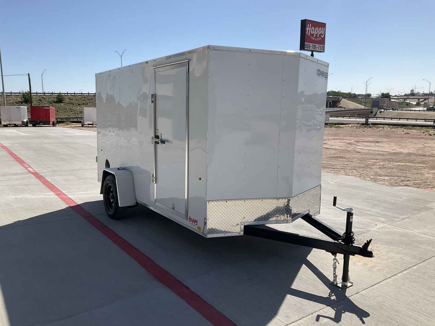 New 2025 Compass 6'x12' Enclosed Cargo Trailer - Indigo DLX