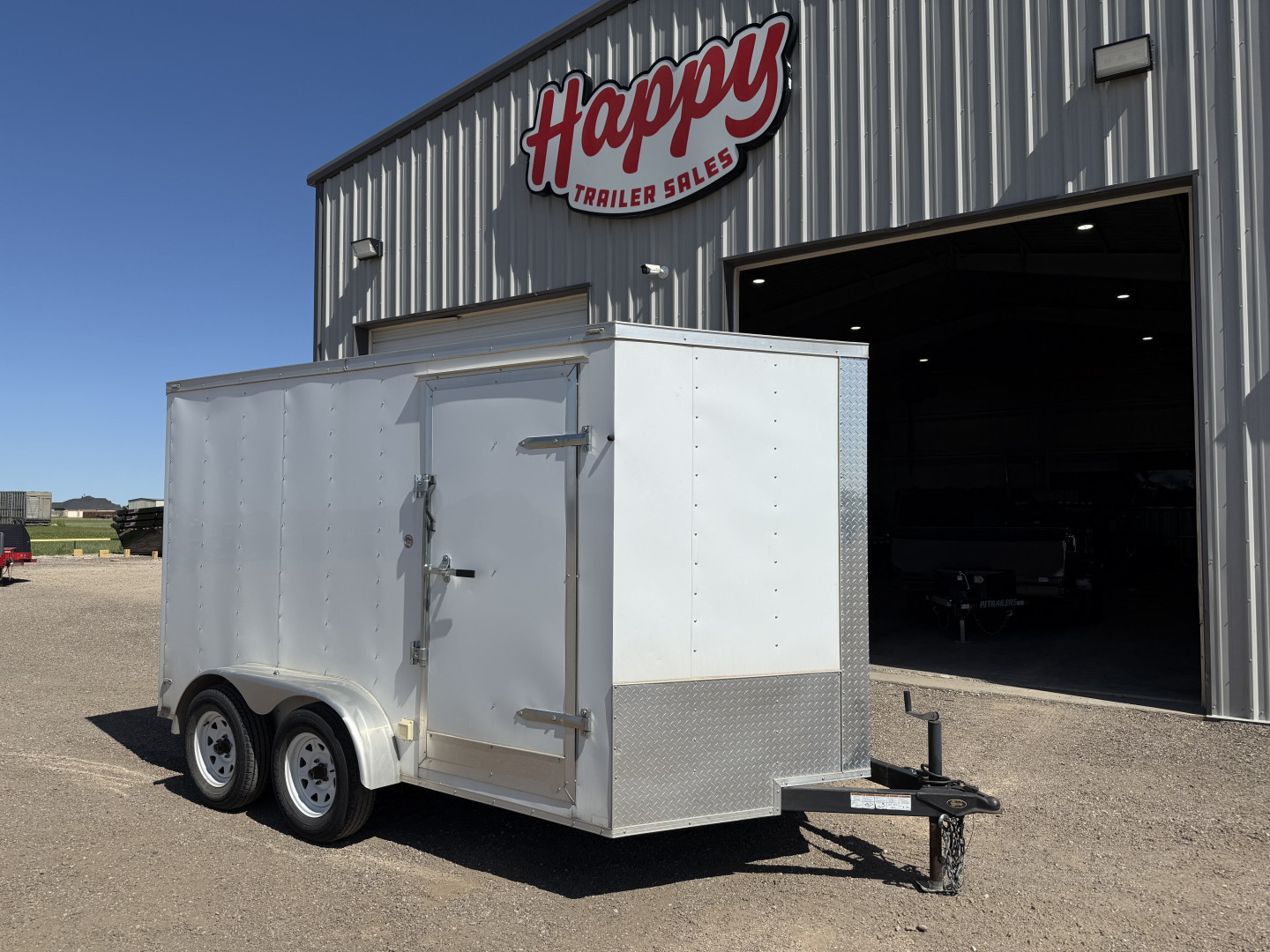 Used *USED* 2017 Lark 7'x12' Enclosed Cargo Trailer