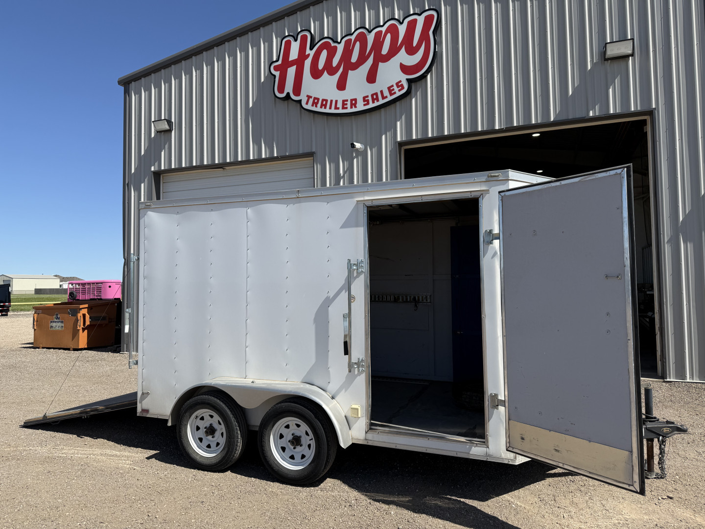 Used *USED* 2017 Lark 7'x12' Enclosed Cargo Trailer