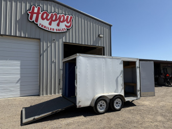 Used *USED* 2017 Lark 7'x12' Enclosed Cargo Trailer