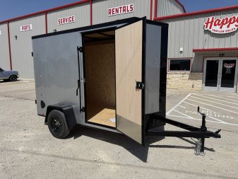 New 2025 Compass 5'x10' Enclosed Cargo Trailer - Indigo DLX