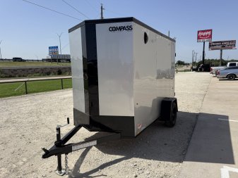 New 2025 Compass 5'x10' Enclosed Cargo Trailer - Indigo DLX