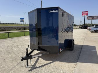 New 2025 Compass 6'x10' Enclosed Cargo Trailer - Indigo DLX