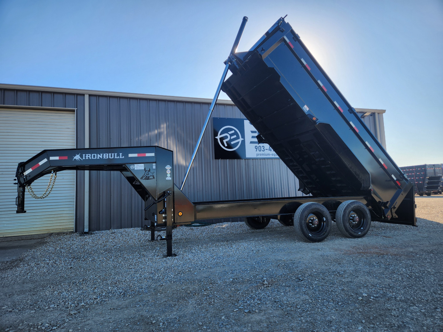 New 2026-Iron-Bull-Trailers-83”x16’-22k-Telescopic-Dump-w/3’-Sides-Black-1906551
