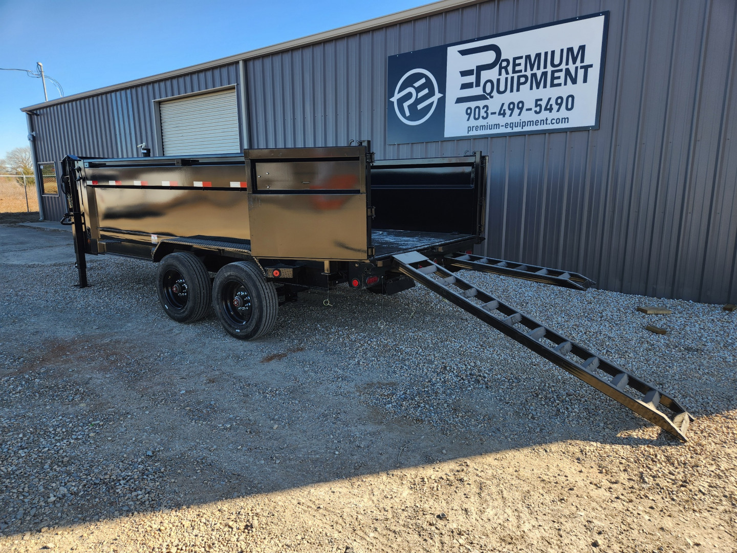 New 2026-Iron-Bull-Trailers-83”x16’-22k-Telescopic-Dump-w/3’-Sides-Black-1906551
