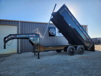 New 2026-Iron-Bull-Trailers-83”x16’-22k-Telescopic-Dump-w/3’-Sides-Black-1906551