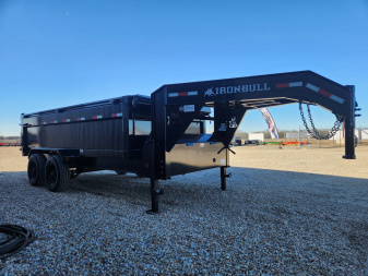 New 2026-Iron-Bull-Trailers-83”x16’-22k-Telescopic-Dump-w/3’-Sides-Black-1906551