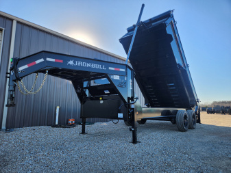 New 2026-Iron-Bull-Trailers-83”x16’-22k-Telescopic-Dump-w/3’-Sides-Black-1906551
